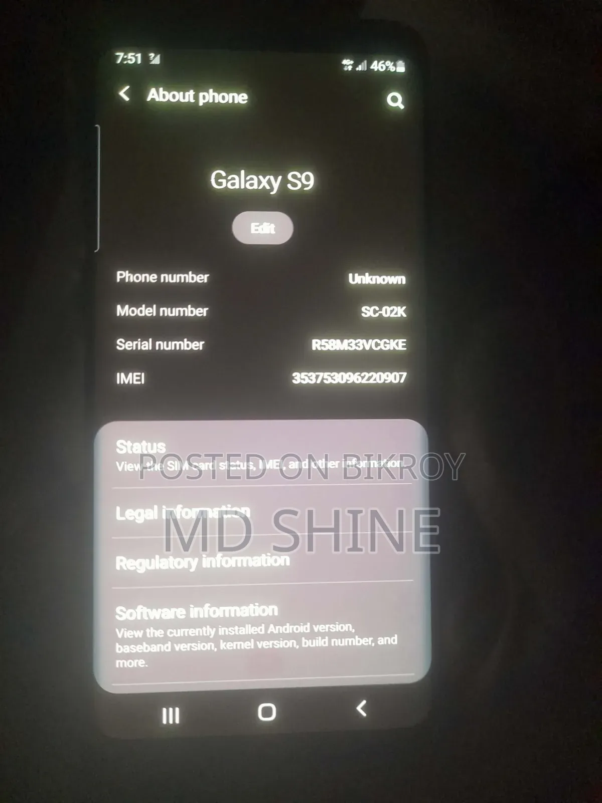 Samsung Galaxy S9 64 GB Black