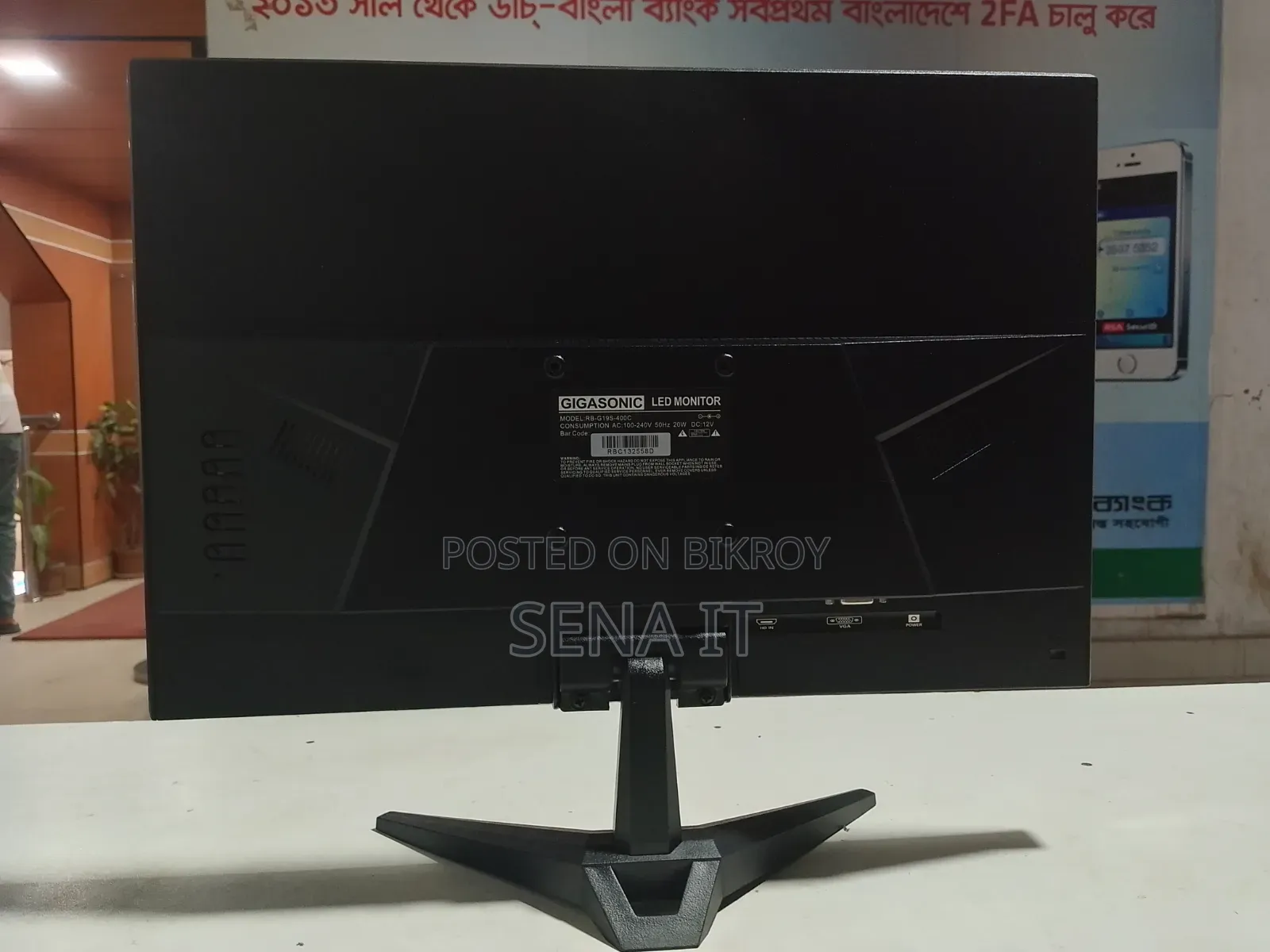 Gigasonic LED Monitor – Full HD Display, HDMI VGA Support