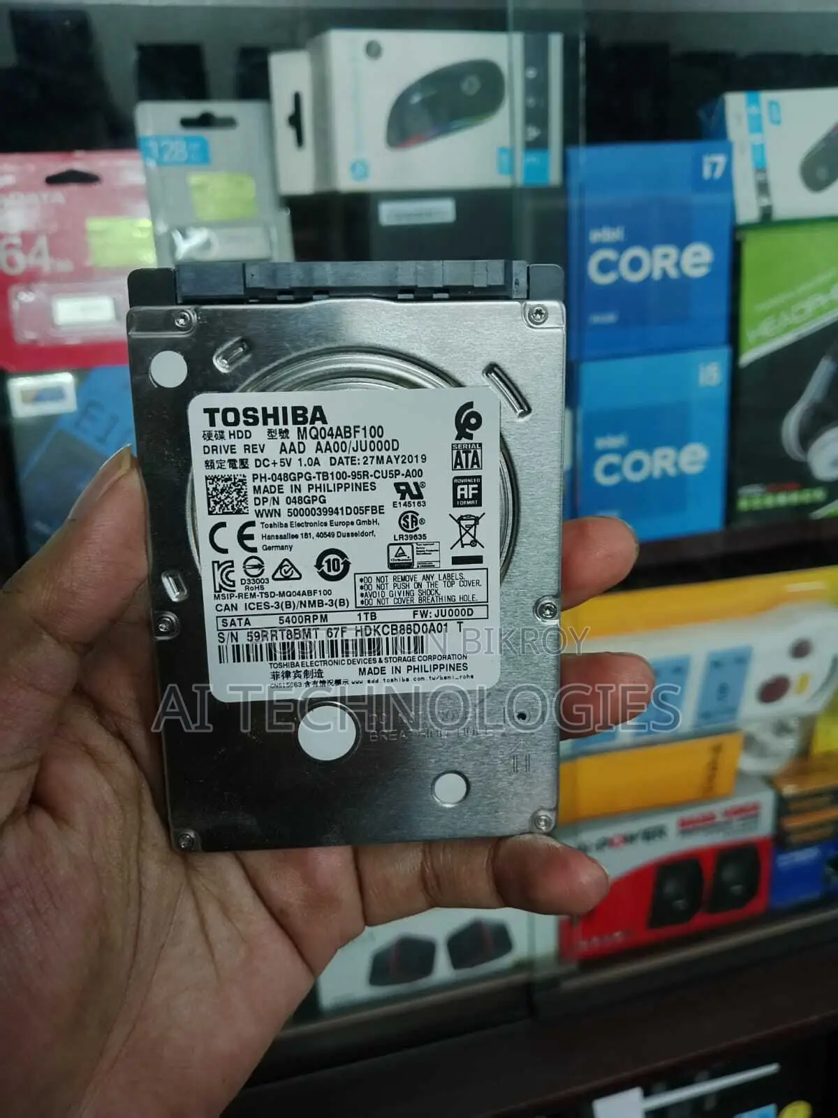 Toshiba 1tb 2.5" Sata Laptop HDD