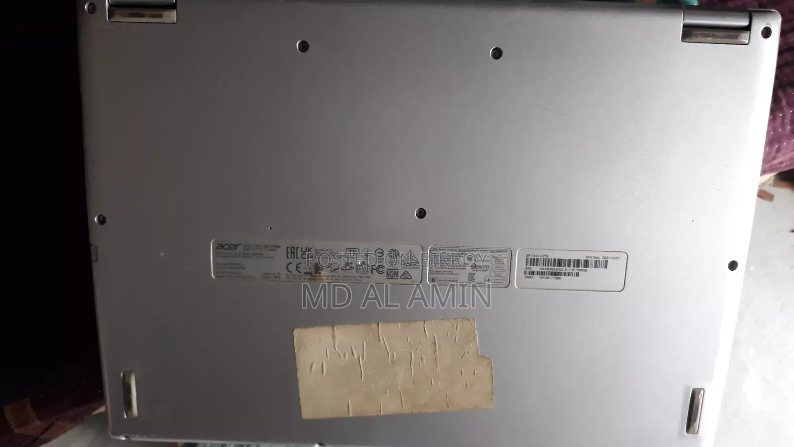 ল্যাপটপ Acer Spin 1 4GB Intel Core I5 HDD 60GB