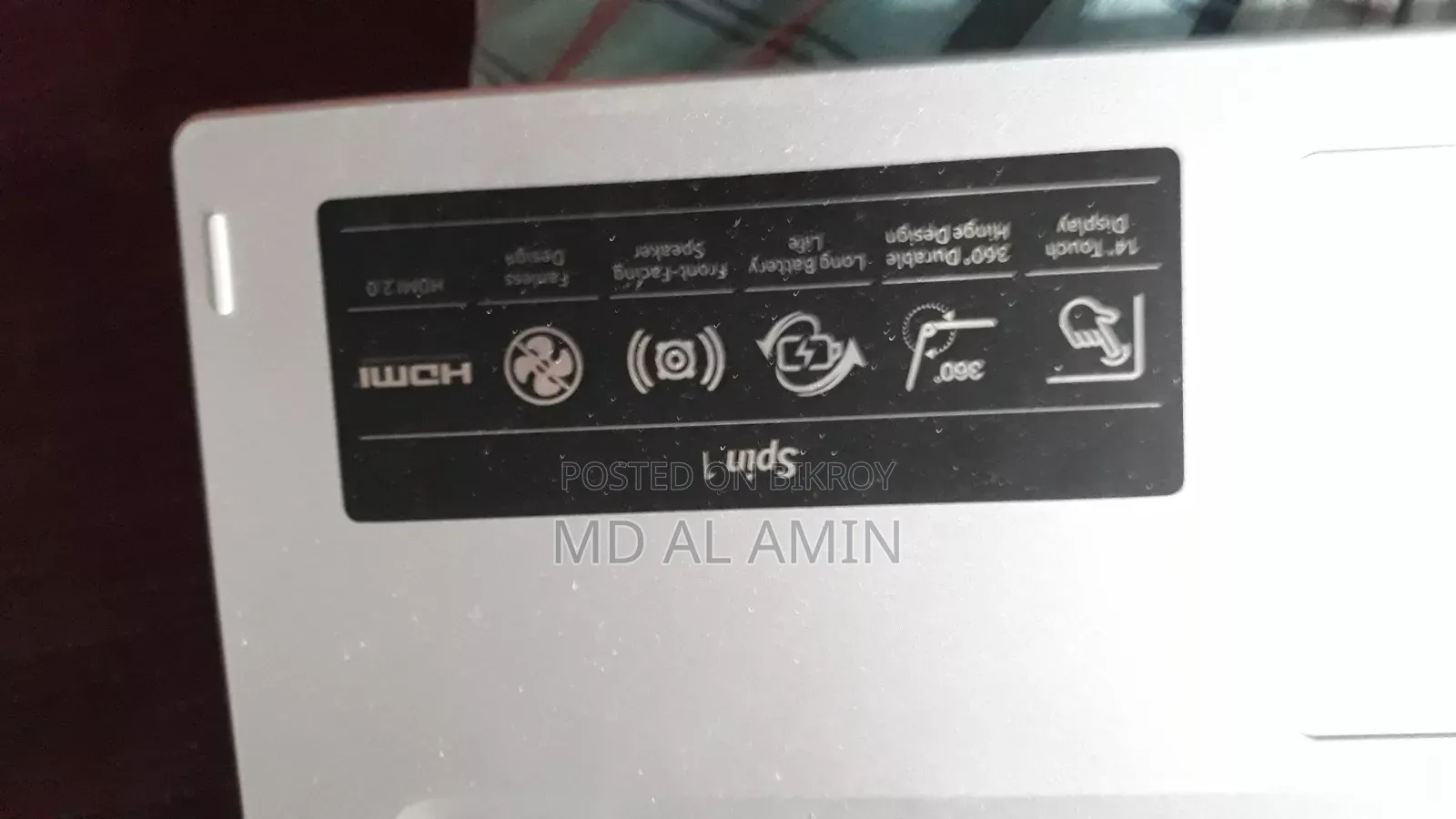 ল্যাপটপ Acer Spin 1 4GB Intel Core I5 HDD 60GB