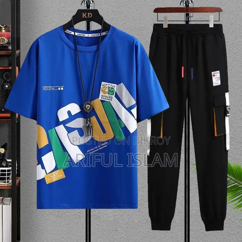 Men's Premium Quality T-Shirt & Trouser Combo Set