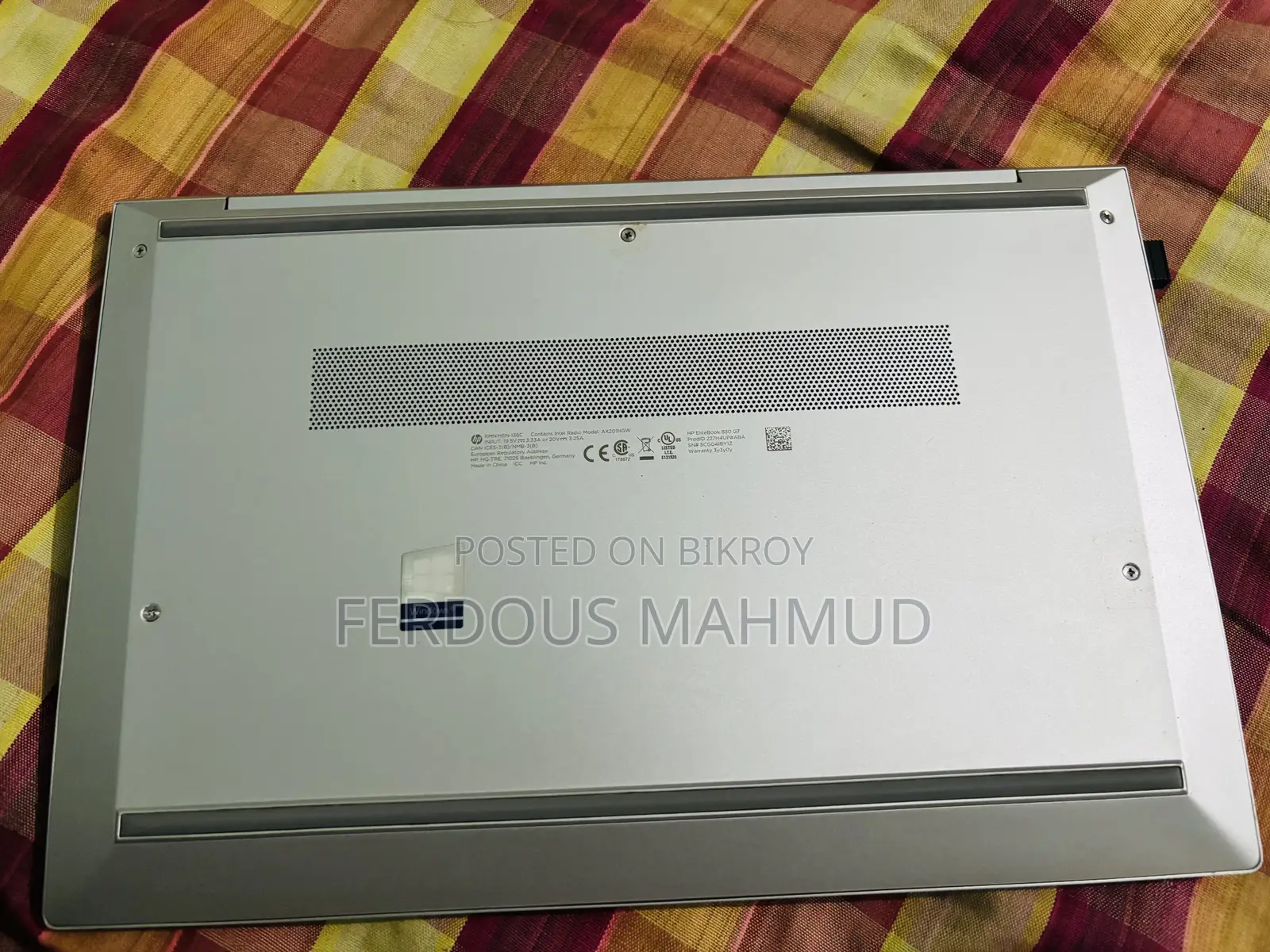 Laptop HP EliteBook 830 G7 16GB Intel Core I7 HDD+SSD 512GB