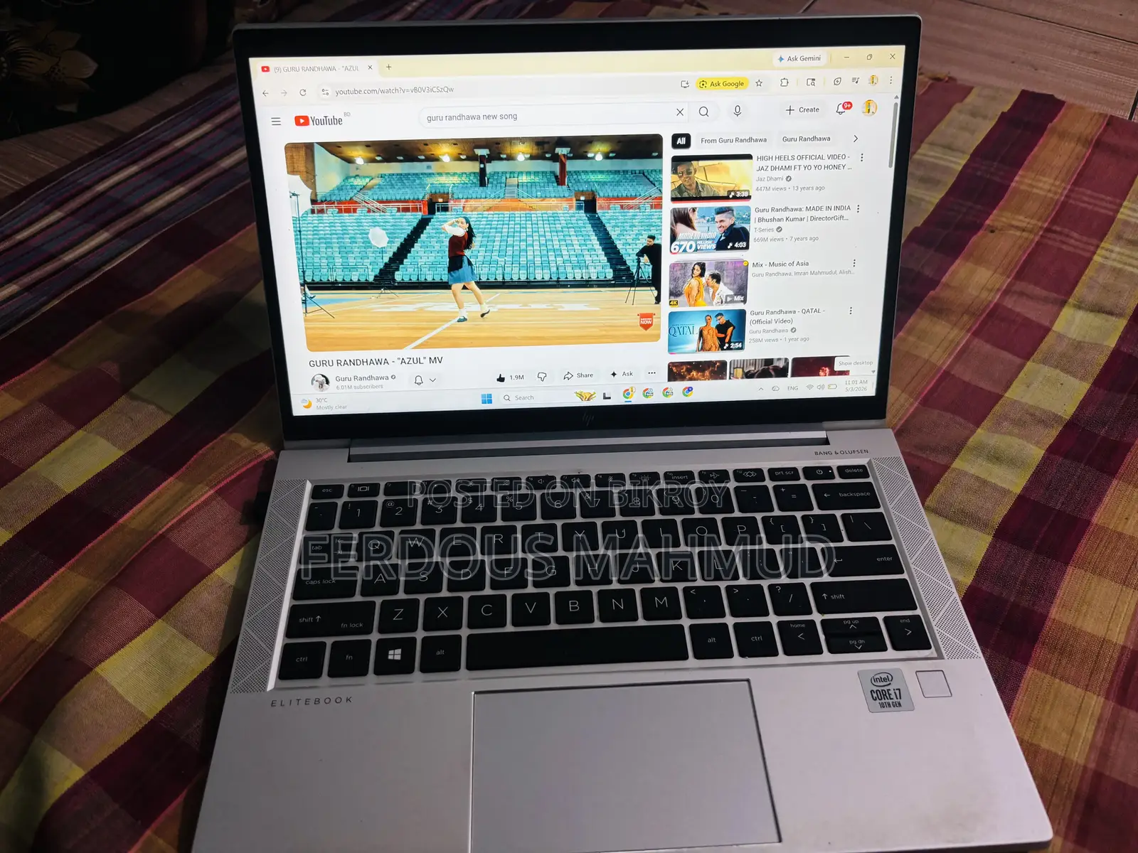 Laptop HP EliteBook 830 G7 16GB Intel Core I7 HDD+SSD 512GB