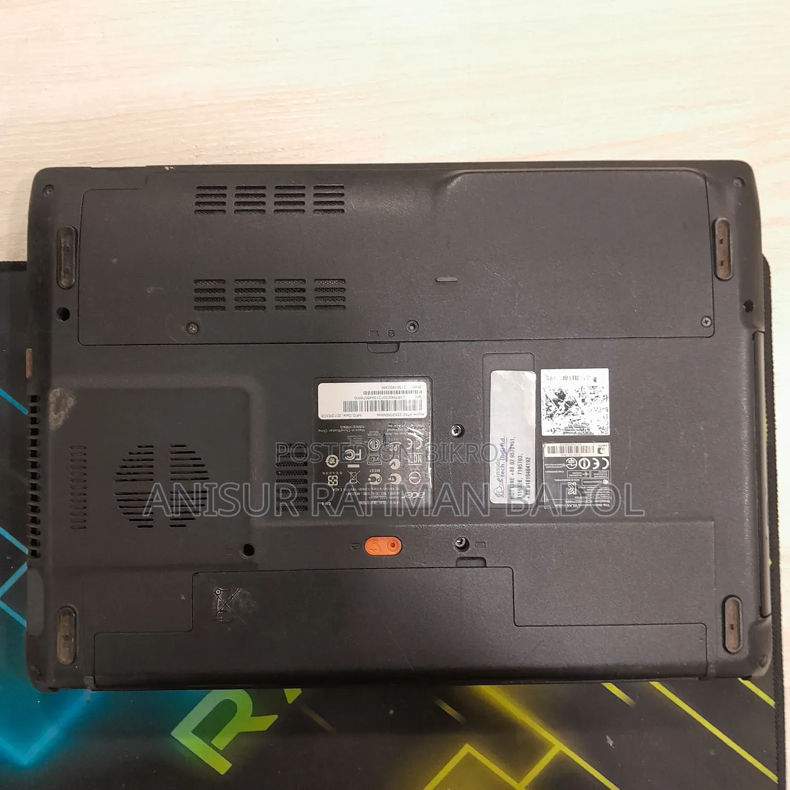 Laptop Acer Aspire 4752 4GB Intel Core I3 HDD 500GB