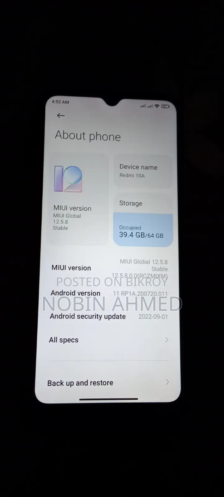 Xiaomi Redmi 10A 64 GB Silver
