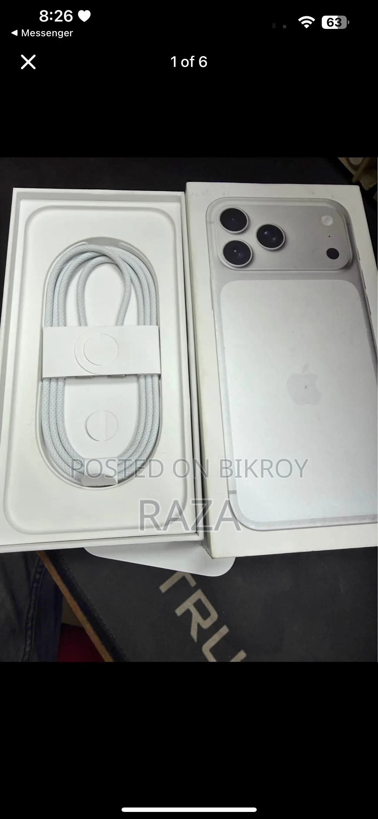 iPhone 17pro Max Original Box Cable
