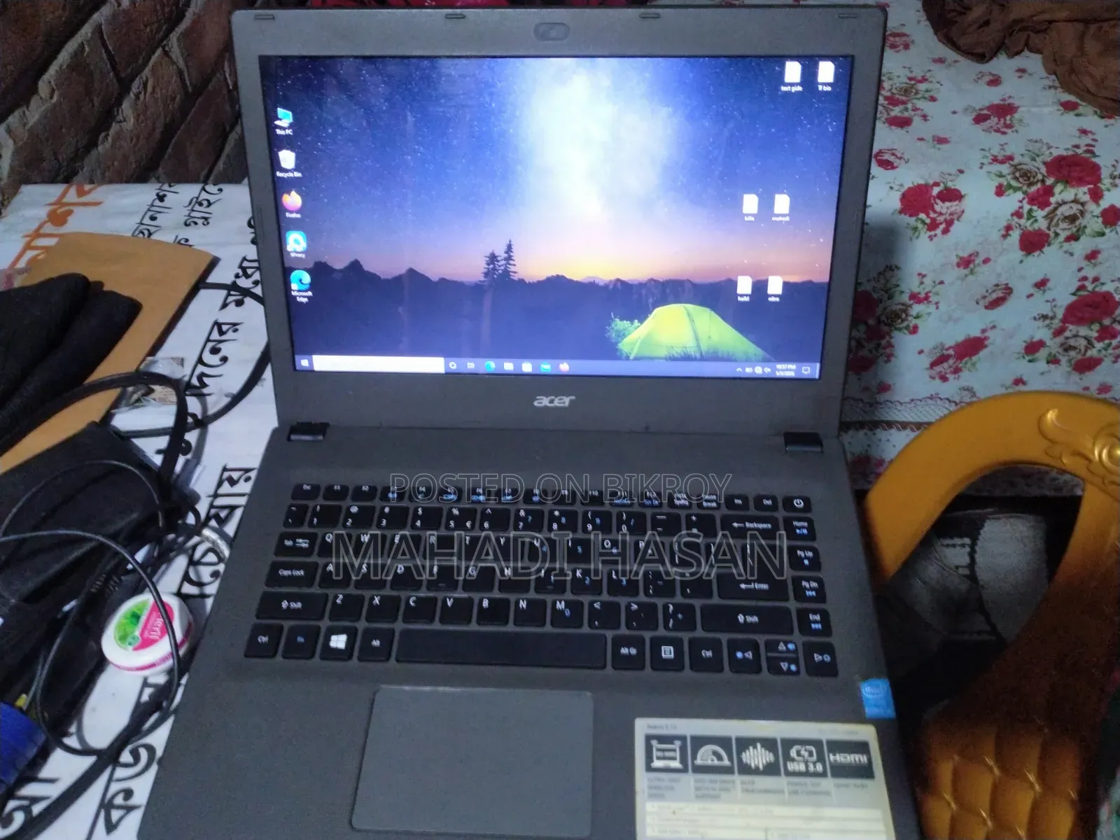 Laptop Acer Aspire E1-410 4GB Intel Core I3 HDD 128GB