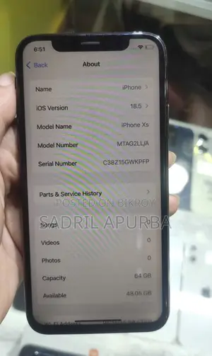Apple iPhone XS 64 GB Black