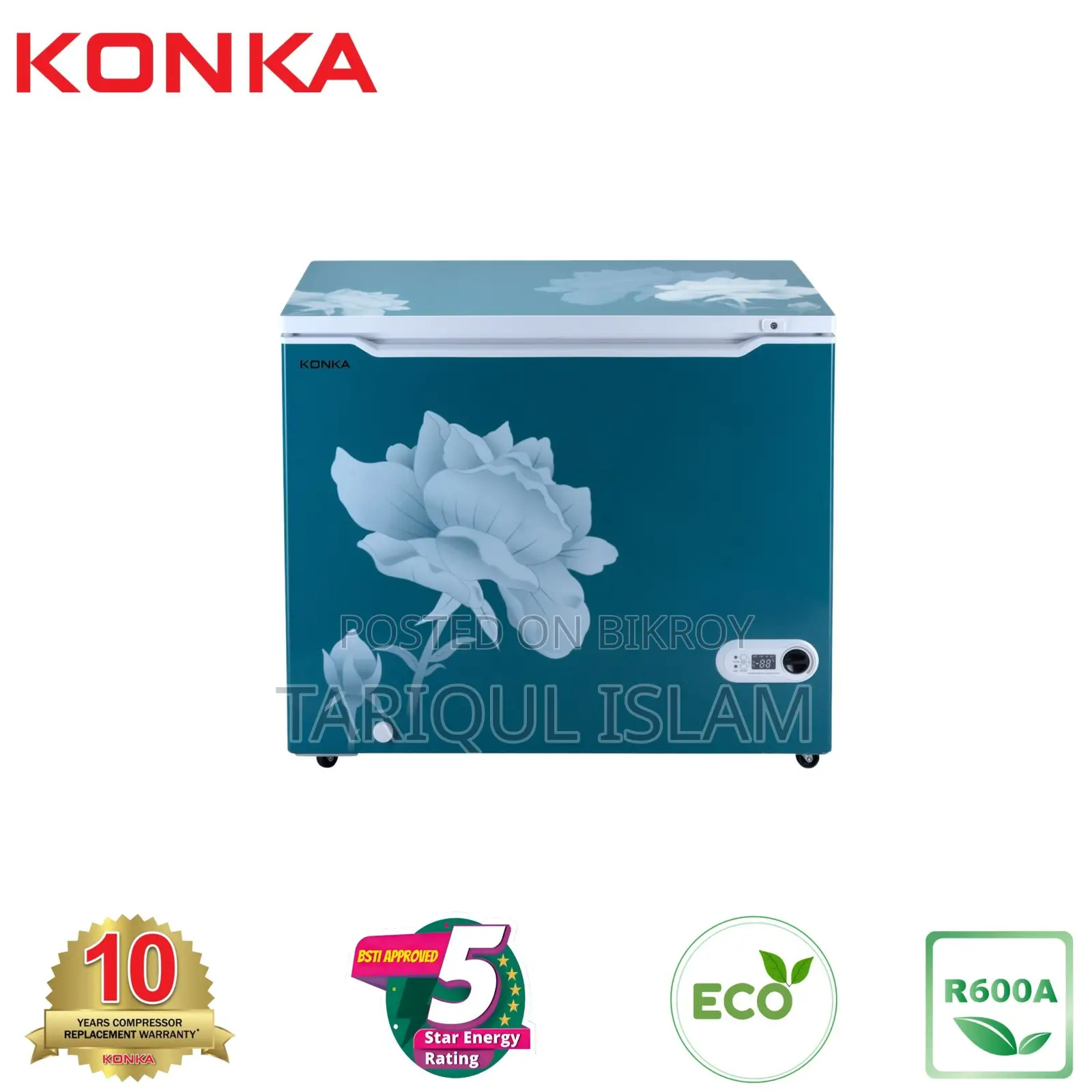 Konka KDF 200 Gb-Blue Chest Freezer (200 Ltr) Deep Fridge