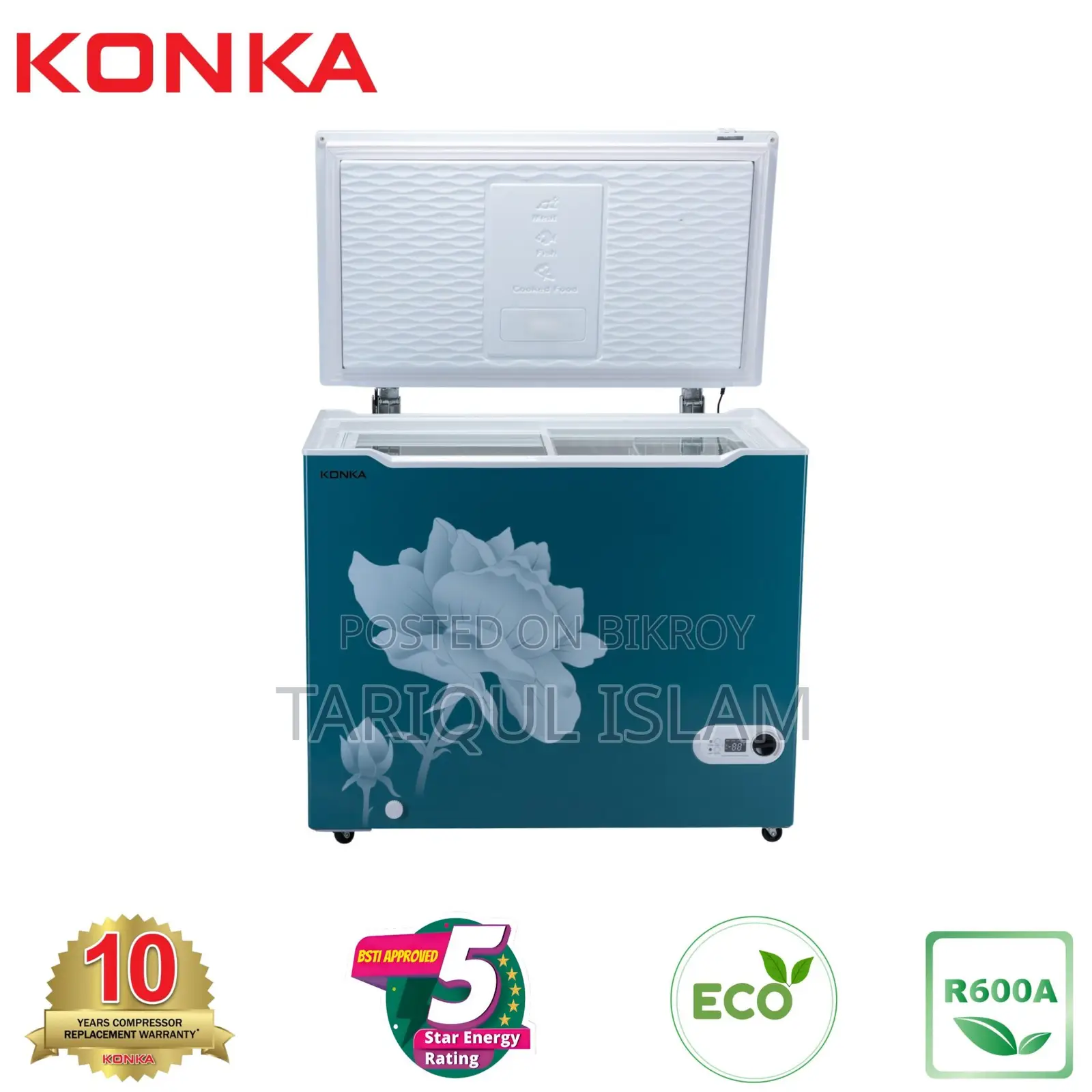 Konka KDF 200 Gb-Blue Chest Freezer (200 Ltr) Deep Fridge
