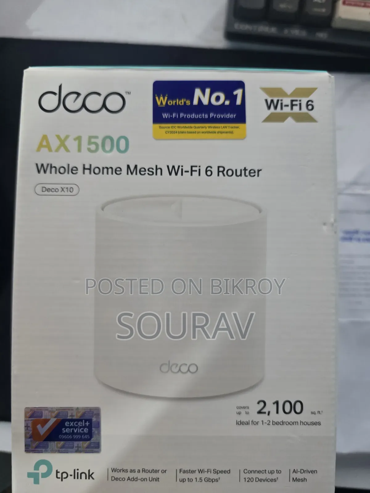 Tp-Link Deco X10 Ax1500 Dual-Band Mesh Router Wifi-6