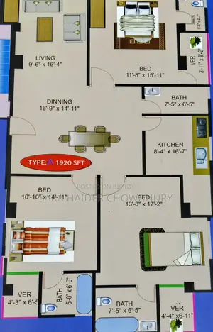 Furnished 3bdrm Apartment in Perfect Holdings, Dhanmondi for Sale