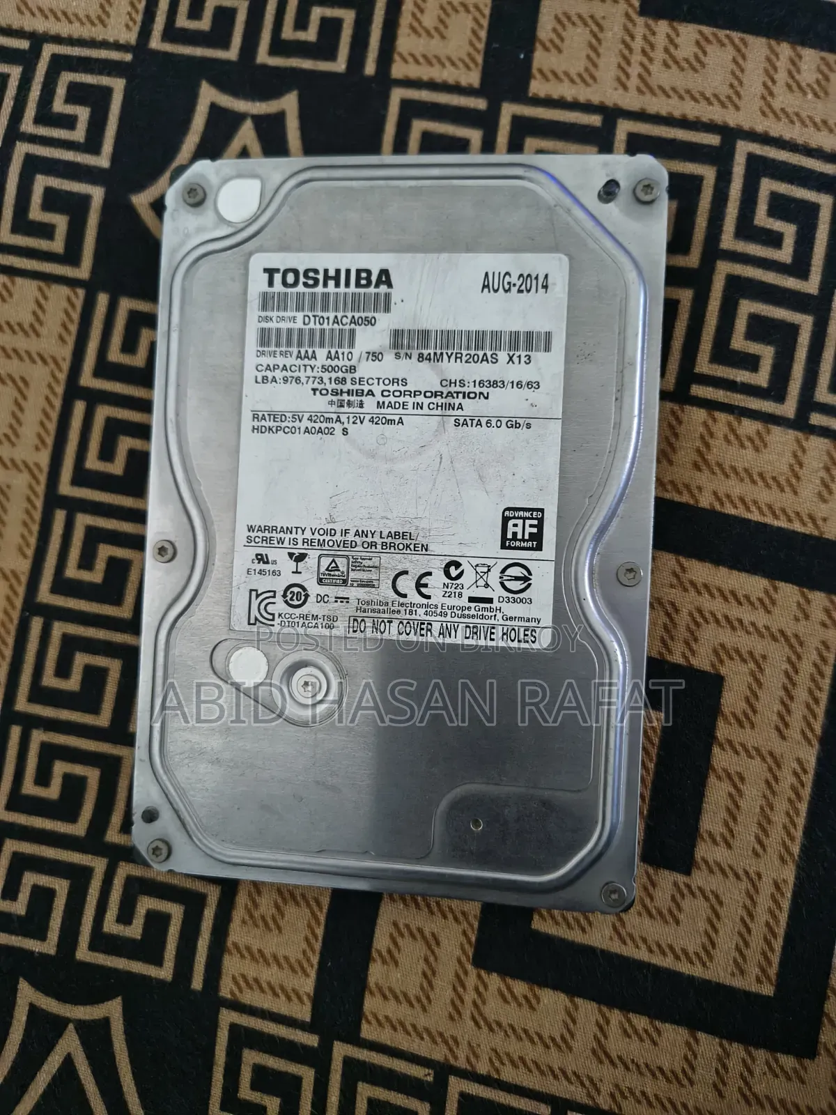 Toshiba Disk Drive.