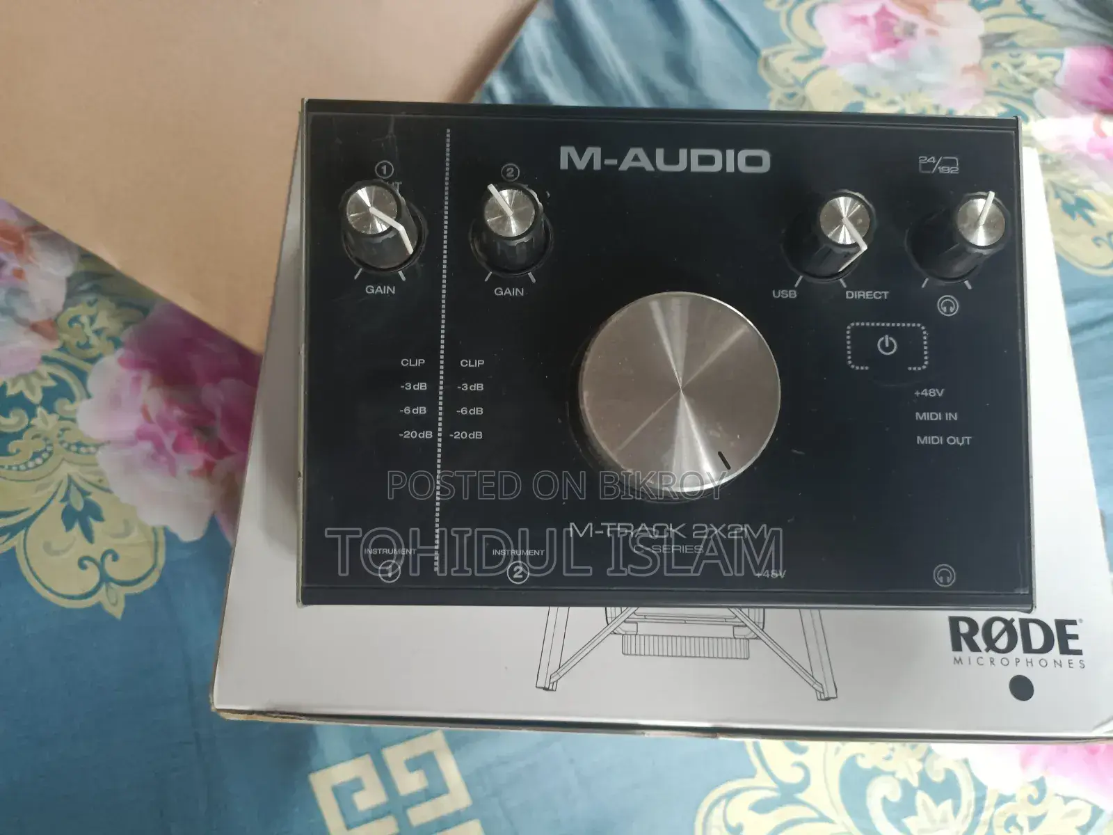 Nt2-a Condenser Microphone and M-Audio M-Track 2x2m Audi