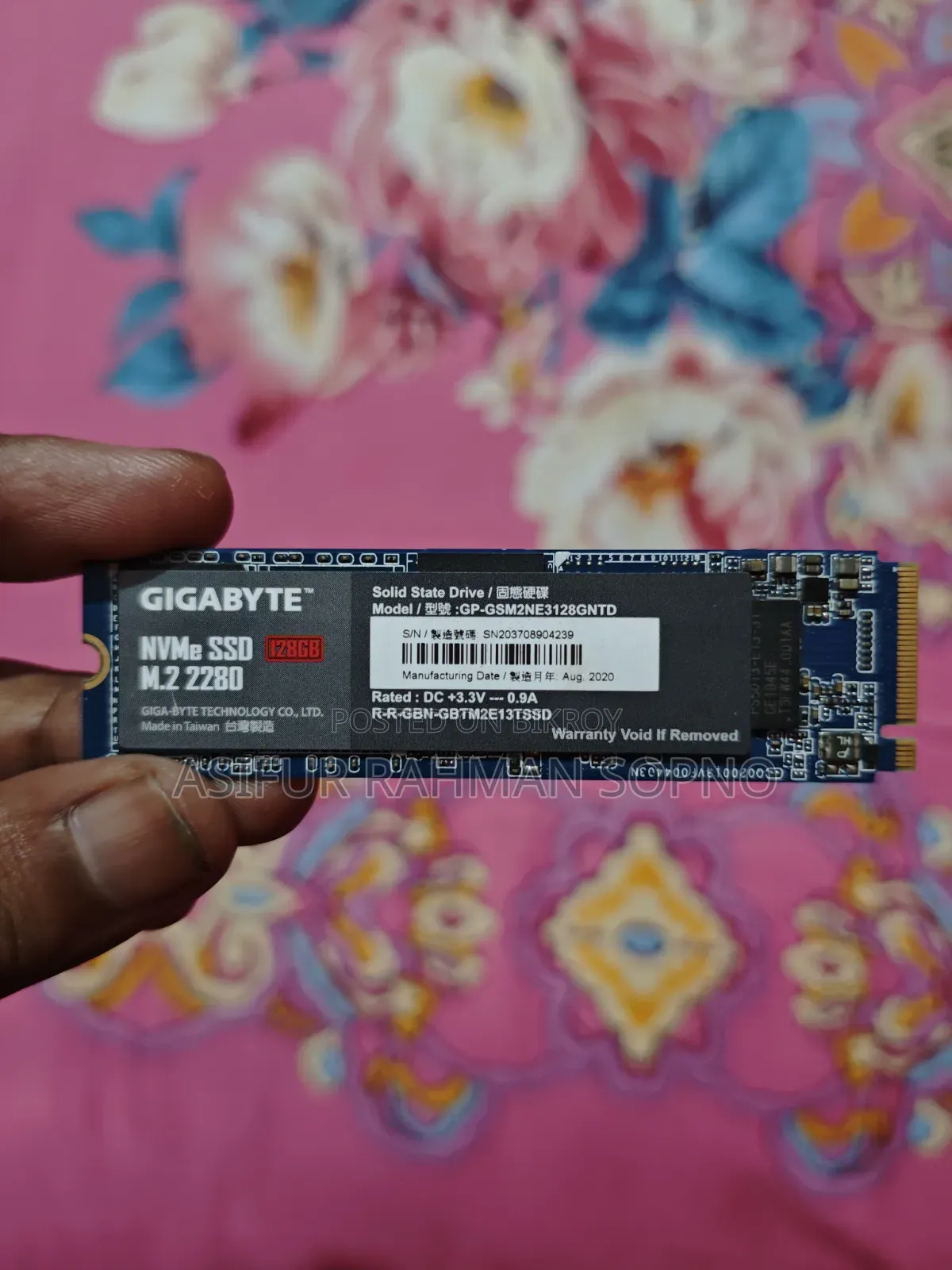 Gigabyte Nvme M.2 2280 128gb