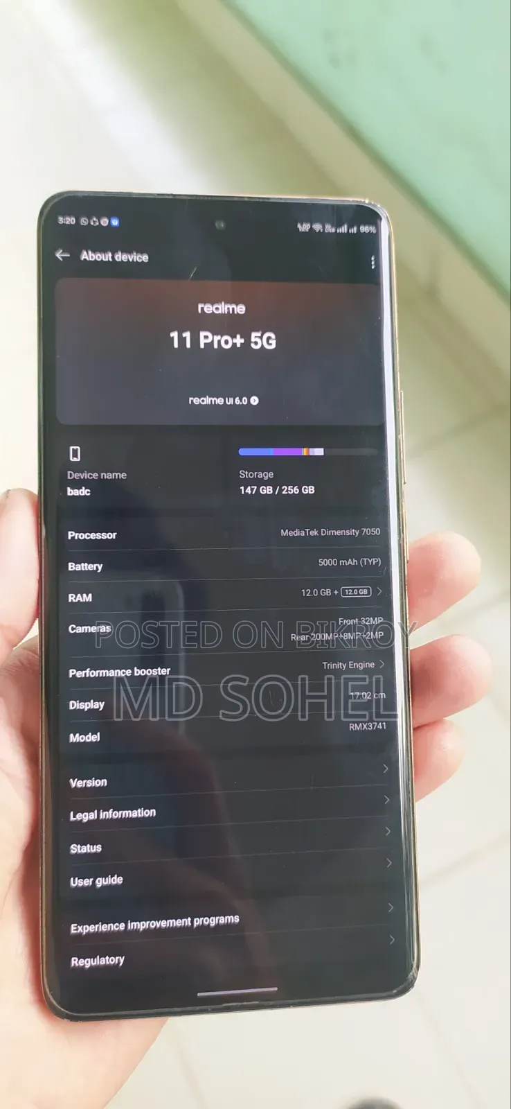 Realme 11 Pro+ 256 GB Gray