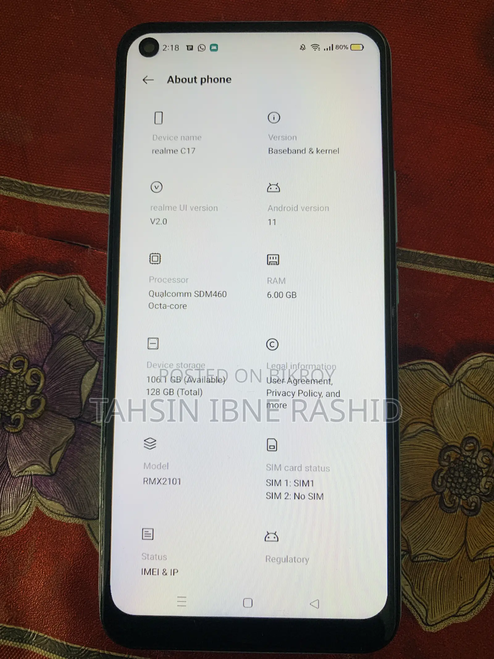  Realme C17 128 GB Blue