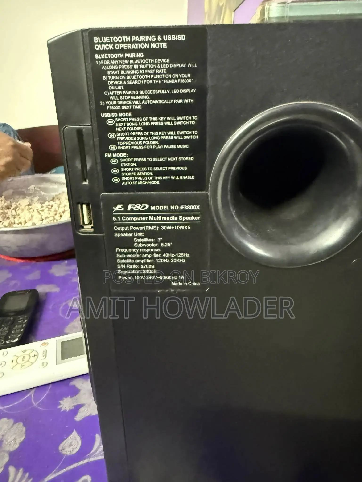 F D F3800x 5.1 Bluetooth Home Theater Speaker 3