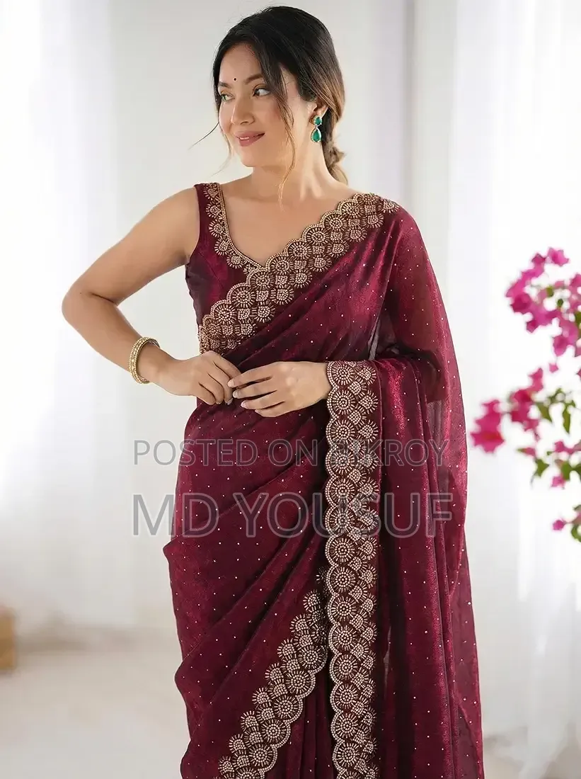Stone Work Saree
