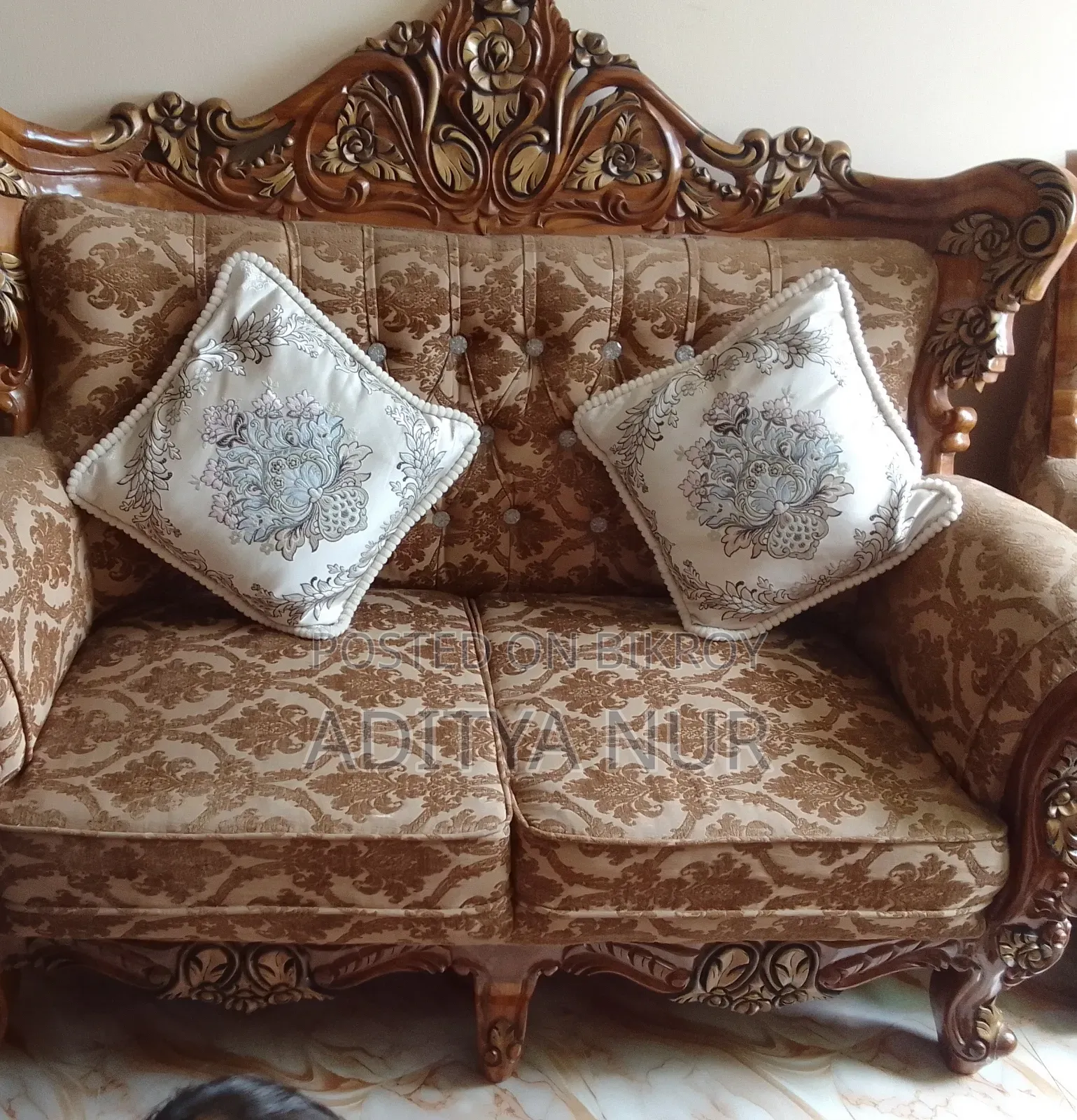 Burma Teak Wood Sofa for Sale