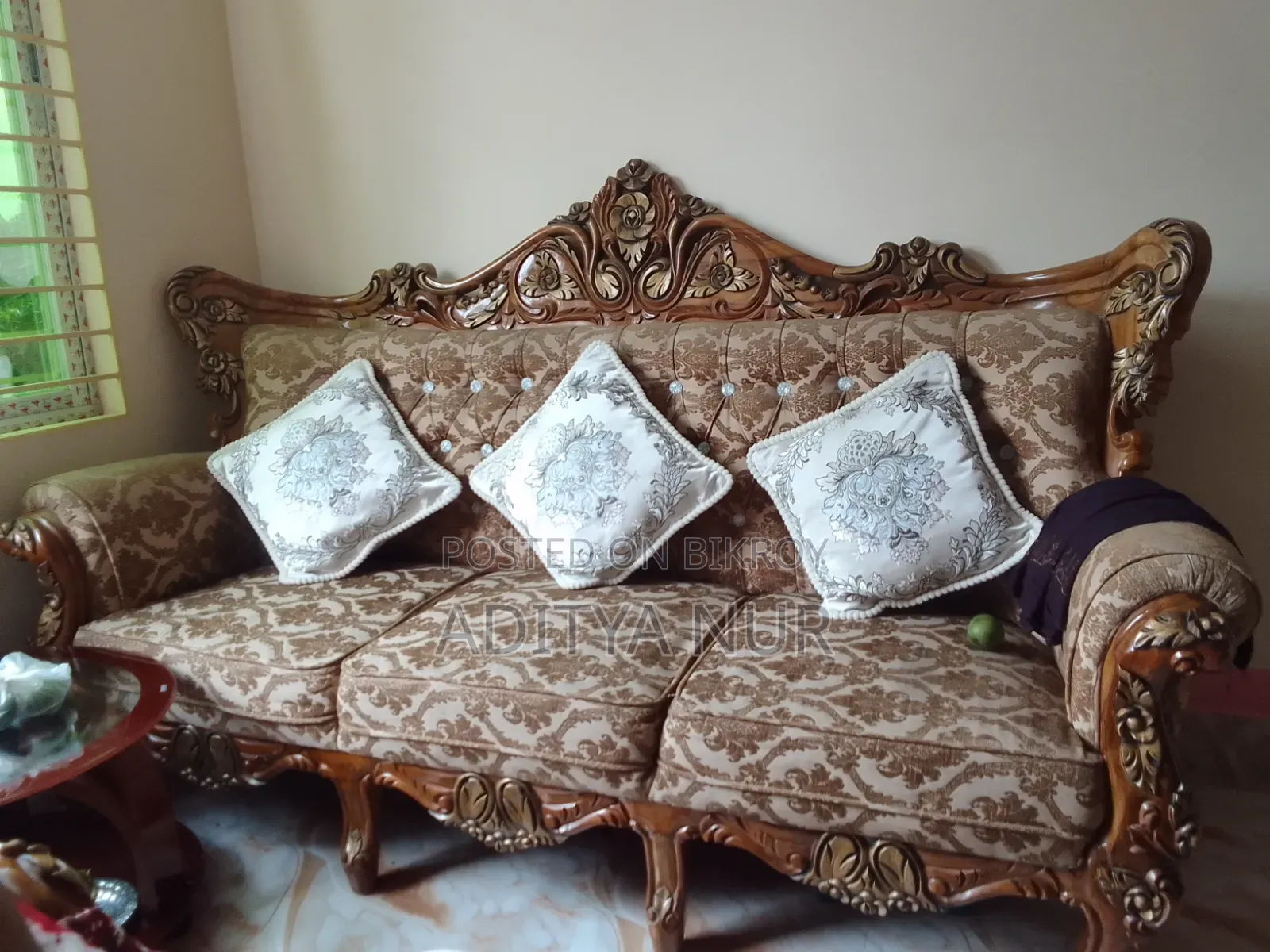 Burma Teak Wood Sofa for Sale