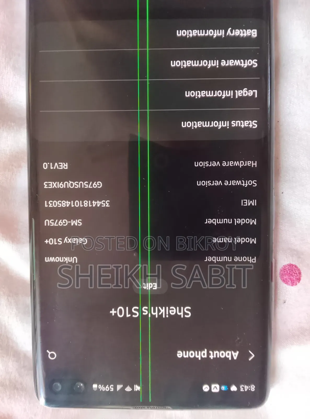 New Samsung Galaxy S10 Plus 128 GB Blue