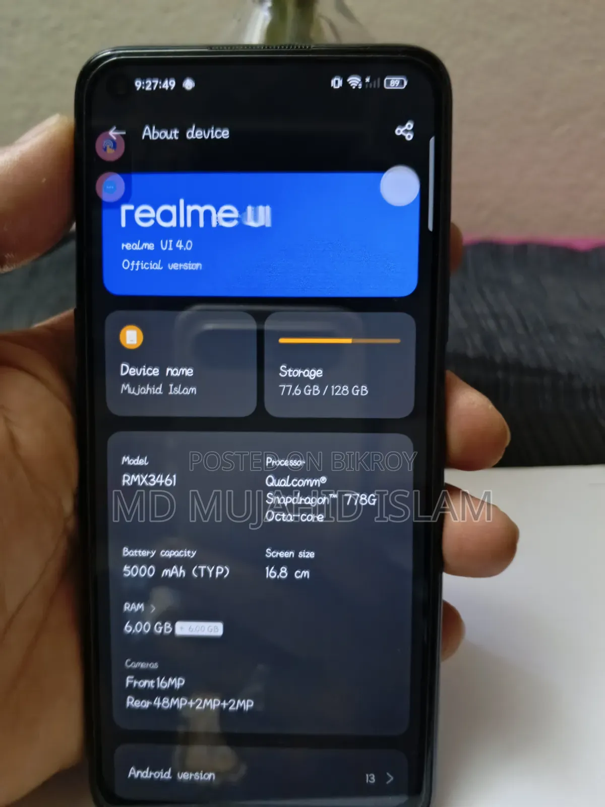 Realme 9 128 GB Blue