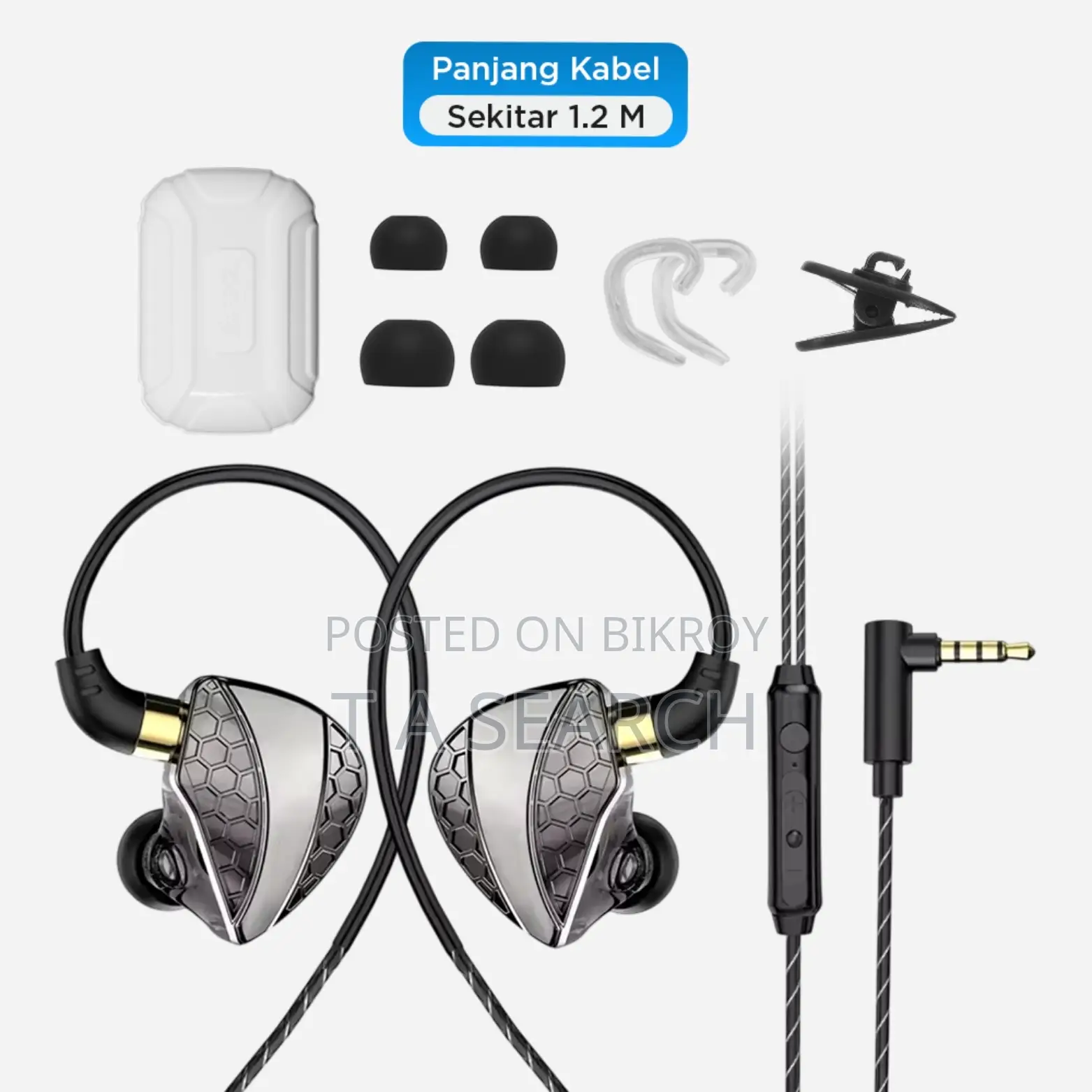 Original Qkz Hi6t Ear-hook Headphones With Free Premium Earphone Box