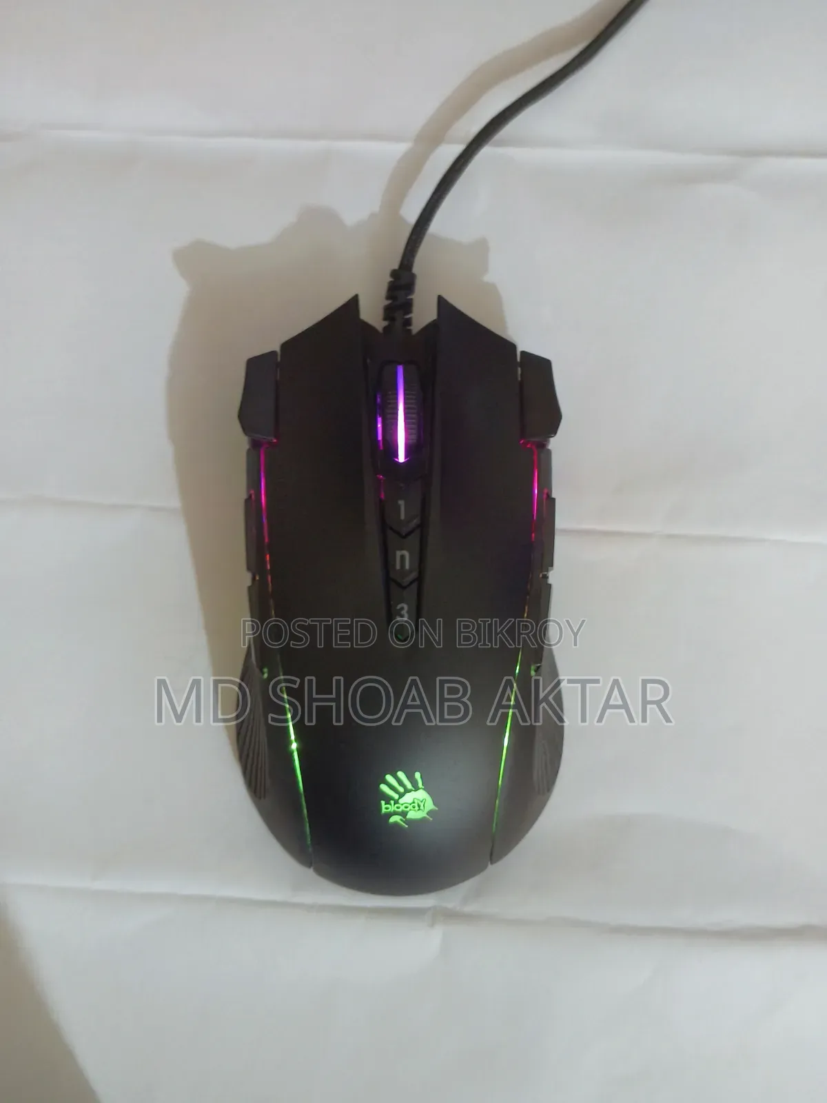 A4tech Bloody J90s 2-Fire RGB Animation Gaming Mouse for Sale