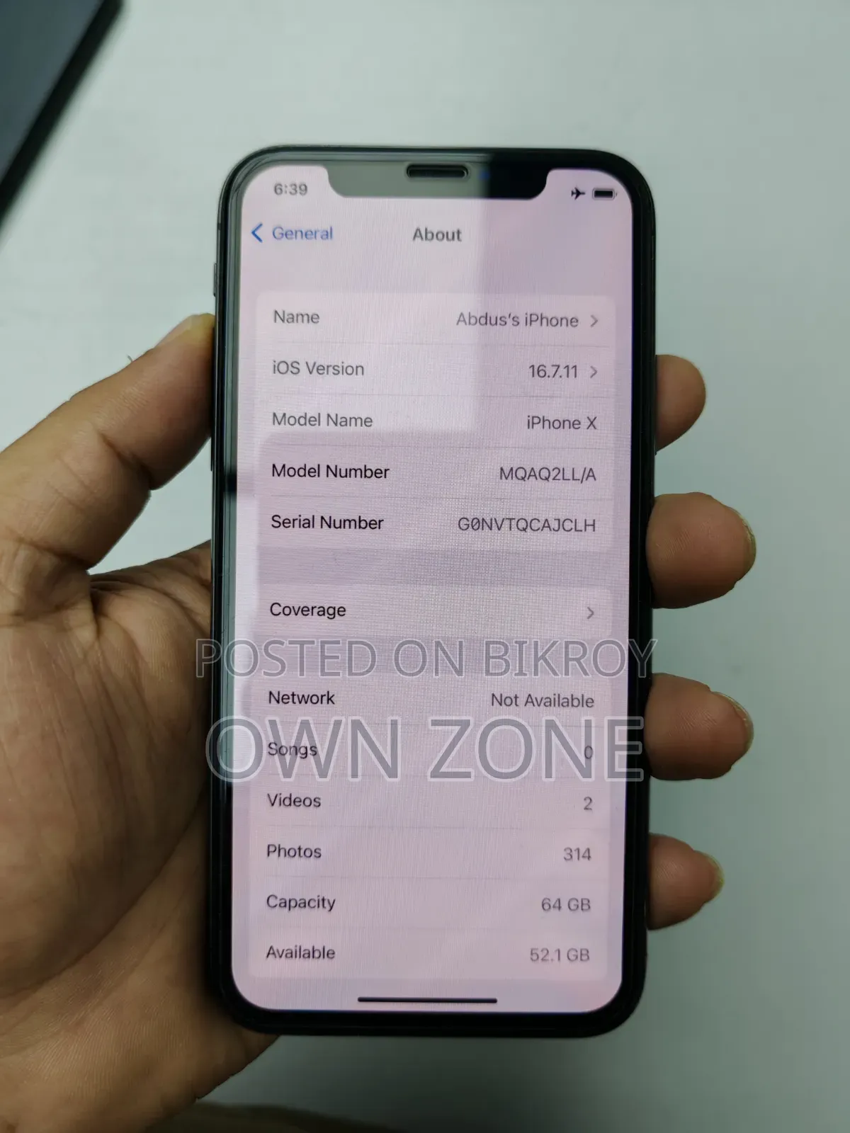 Apple iPhone X 64 GB Black
