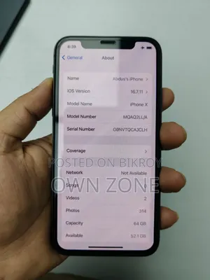 Apple iPhone X 64 GB Black