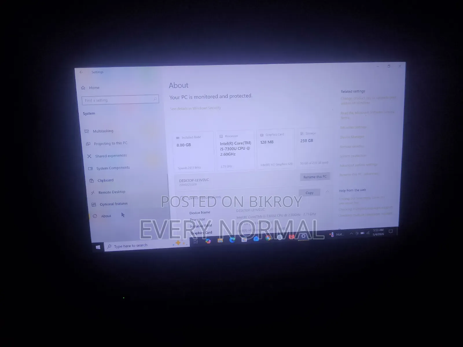 Laptop Lenovo ThinkPad T470s 8GB Intel Core I5 SSD 256GB