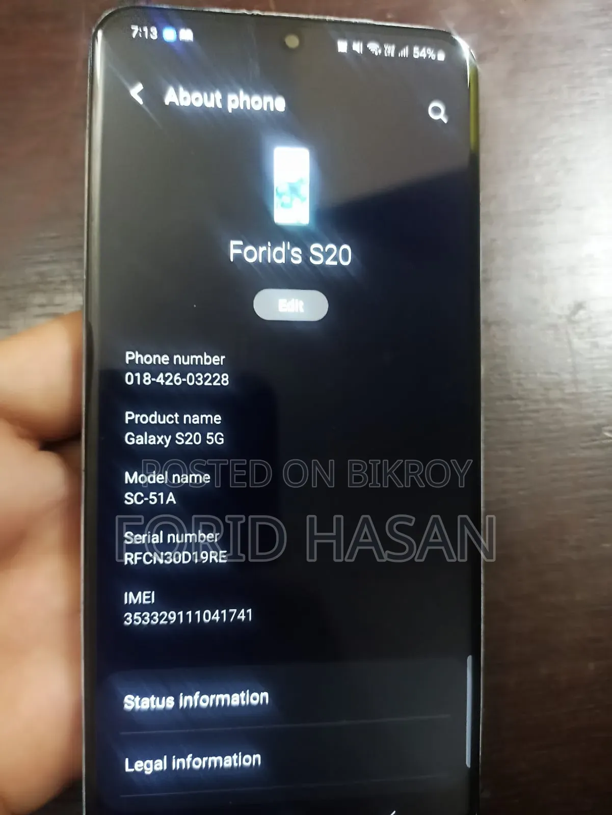 Samsung Galaxy S20 128 GB Blue