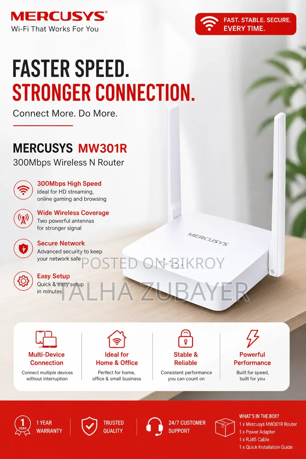 Mw301r V3 | 300mbps Wireless N Router - Mercusys
