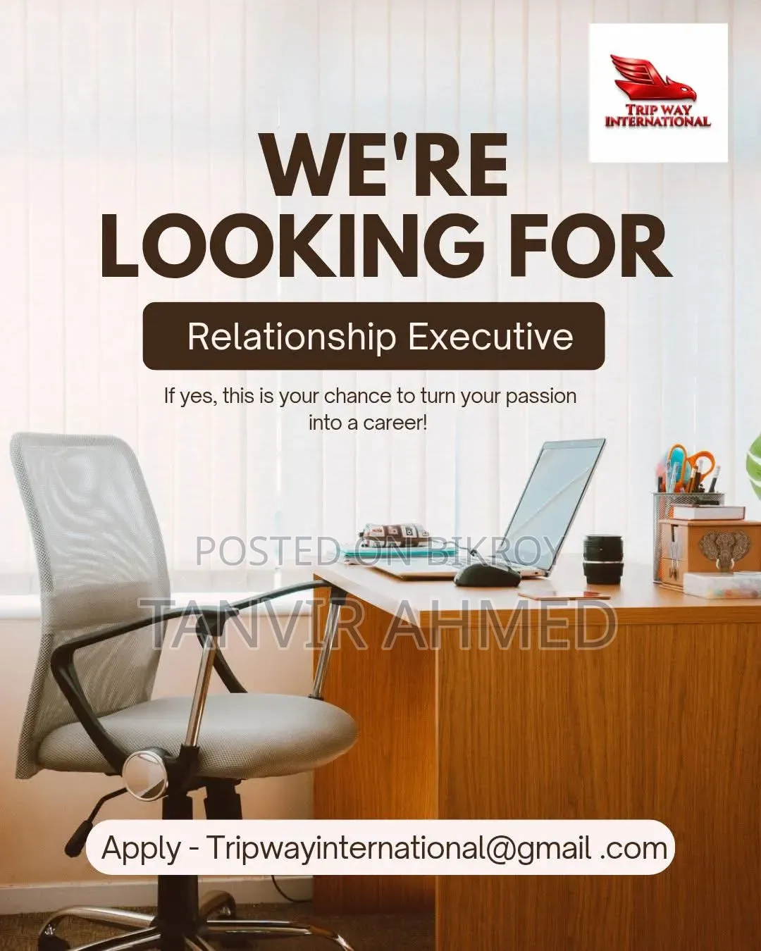 Hiring Full-Time Customer Relationship Female Officer