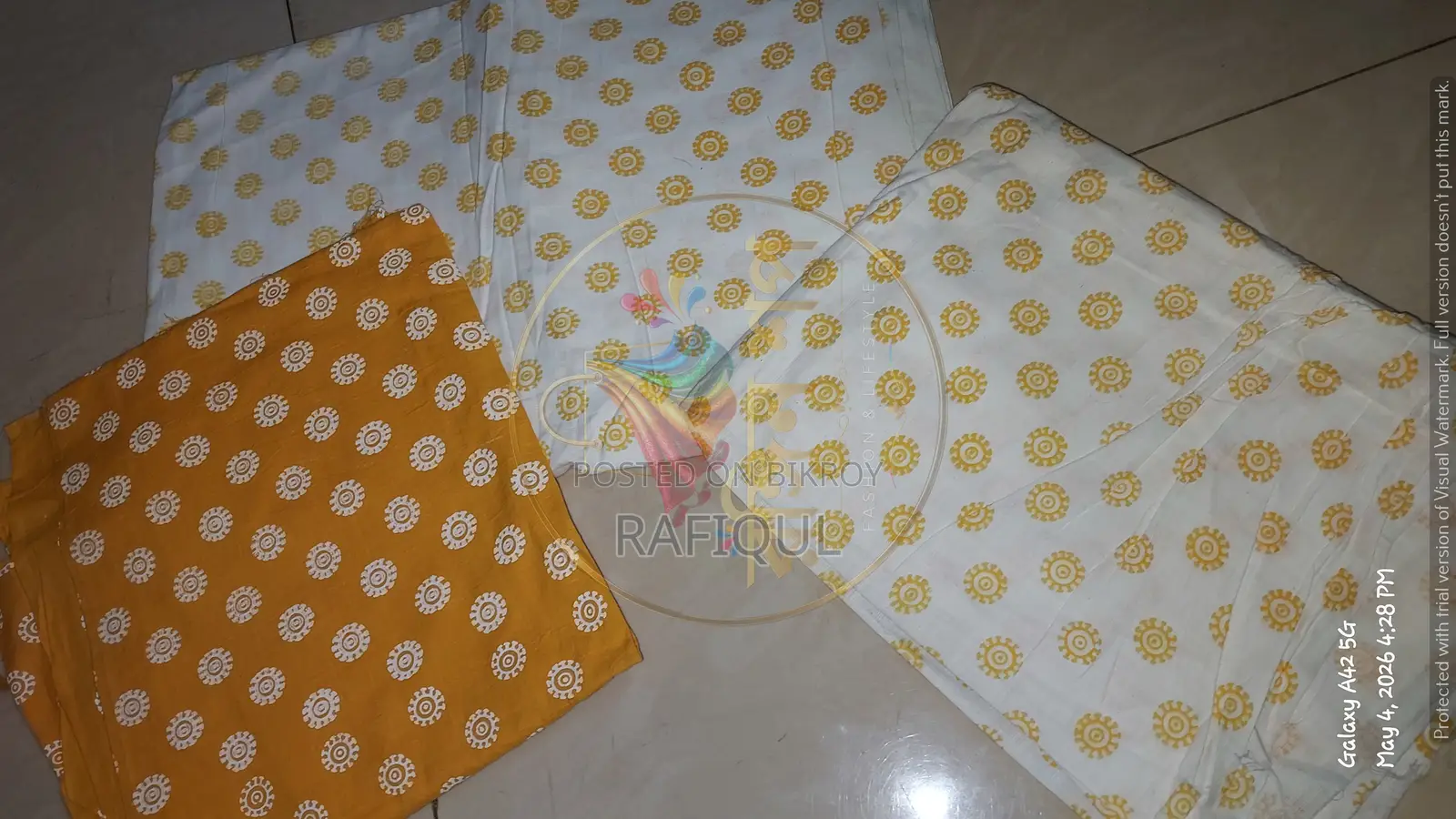 Cotton 3-Piece Dress (Unstitched) – New | 100৳ OFF