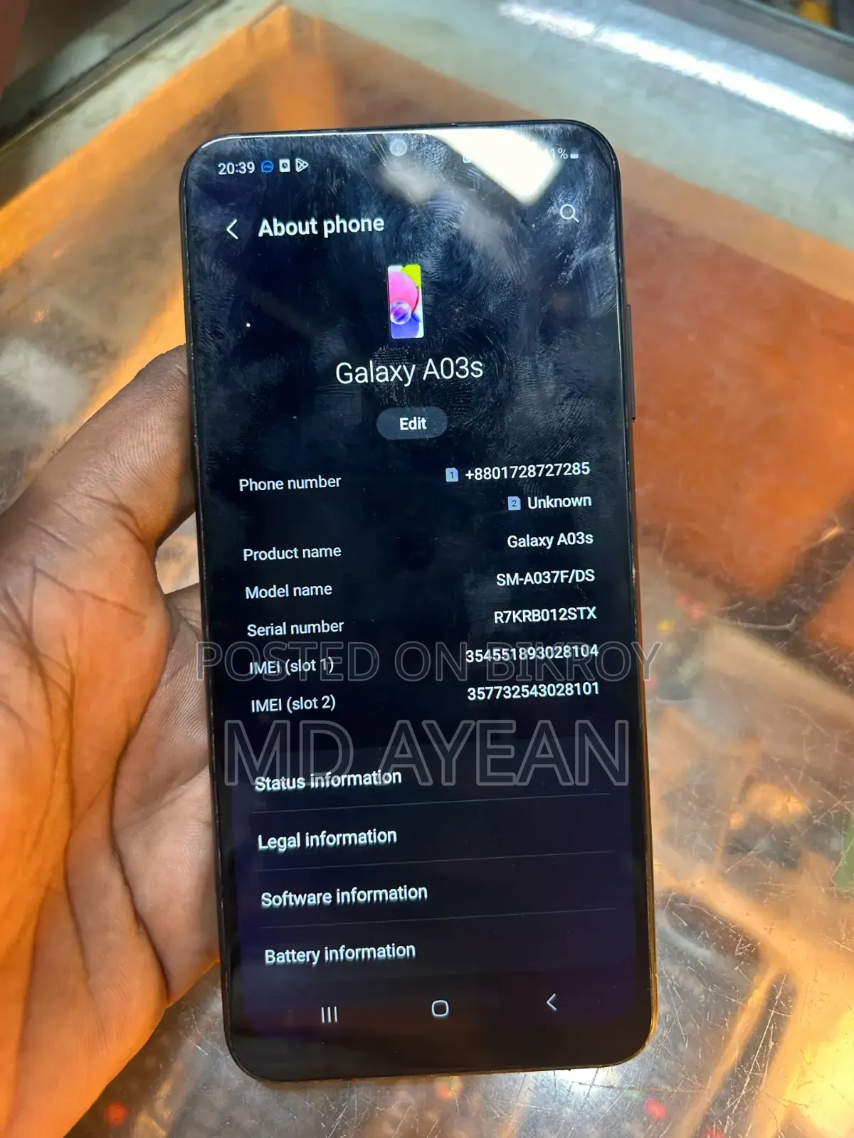 Samsung Galaxy A03s 64 GB ব্ল্যাক