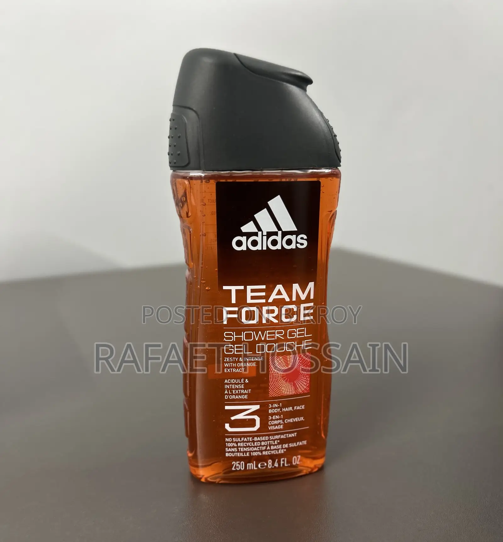Imported, Spain, Adidas Team Force Shower Gel 250ml, 1000% Original