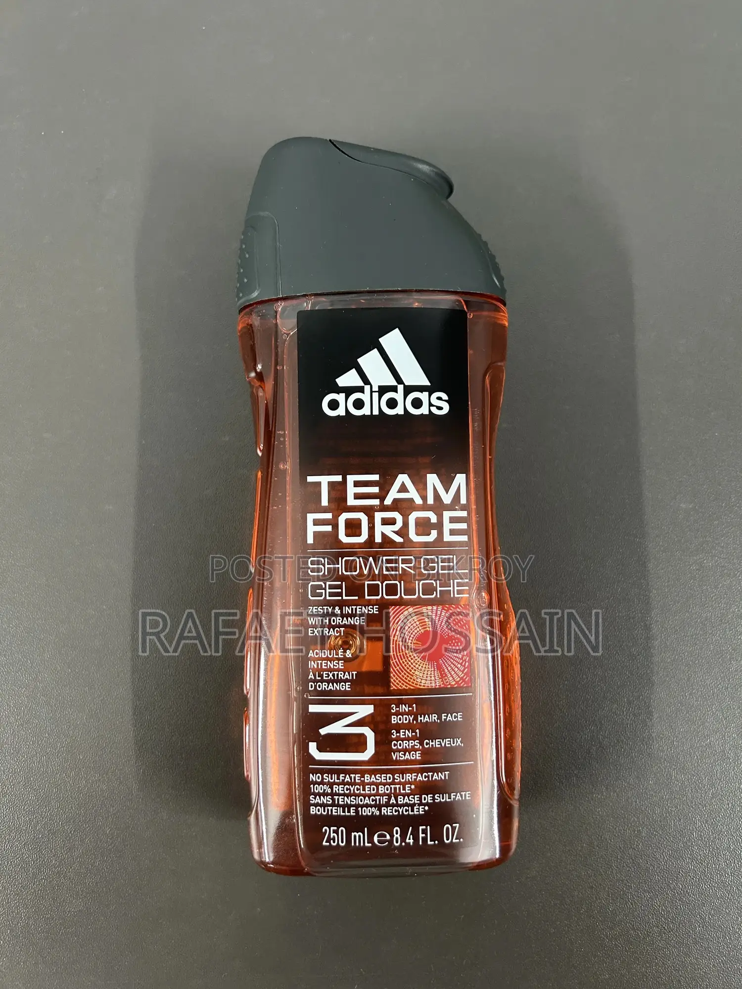 Imported, Spain, Adidas Team Force Shower Gel 250ml, 1000% Original