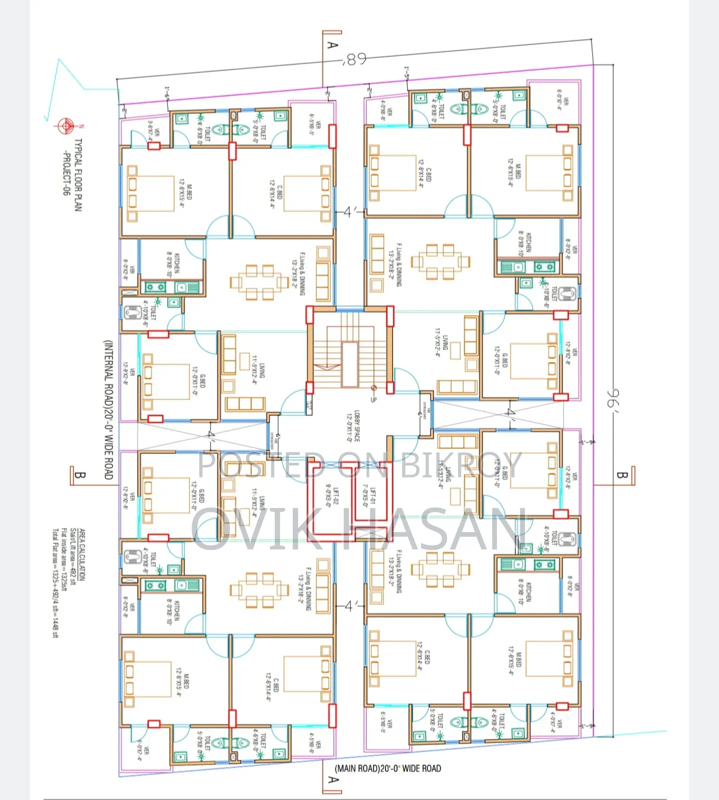 3bdrm Apartment in Bandhan Palace, Mirpur for Sale