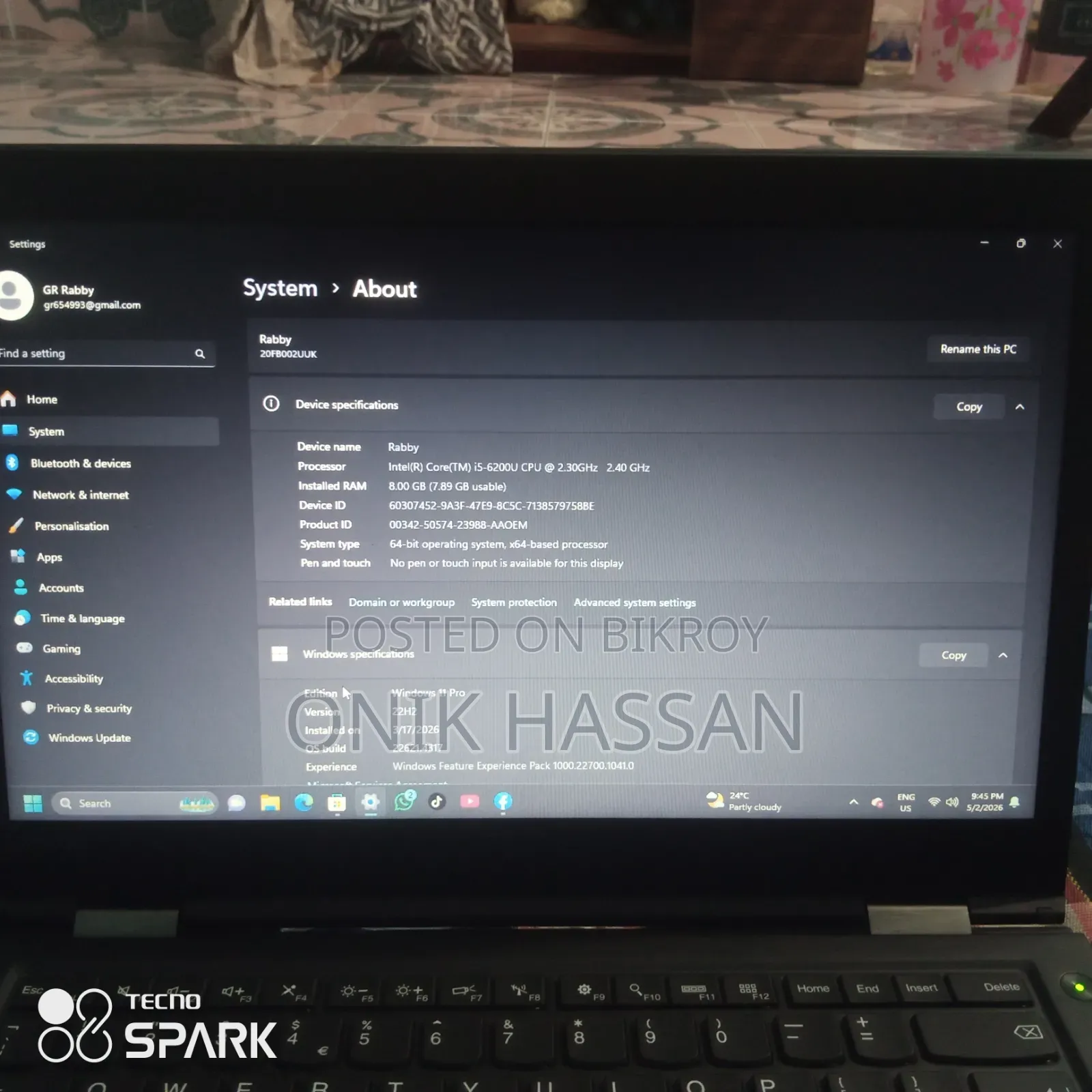 Laptop Lenovo ThinkPad X1 Carbon 8GB Intel Core I5 SSD 128GB