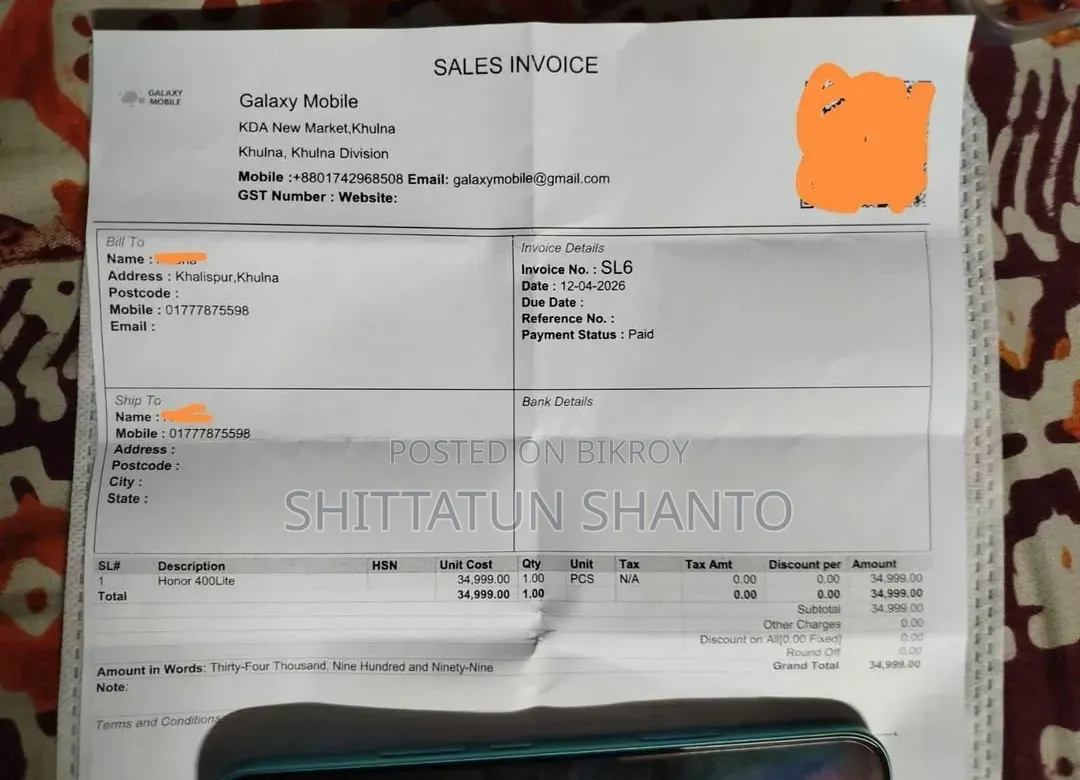 New Honor 400 Lite 256 GB