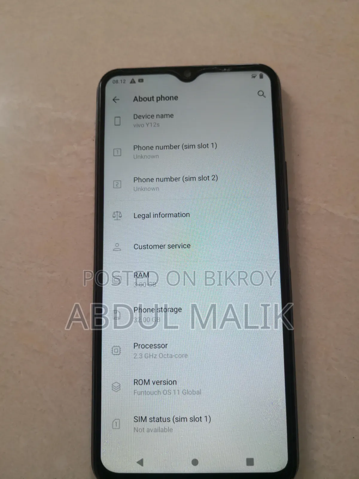 Vivo Y12s 32 GB Blue