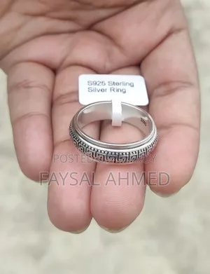 Rotatable S925 Hallmark Italian Silver Ring