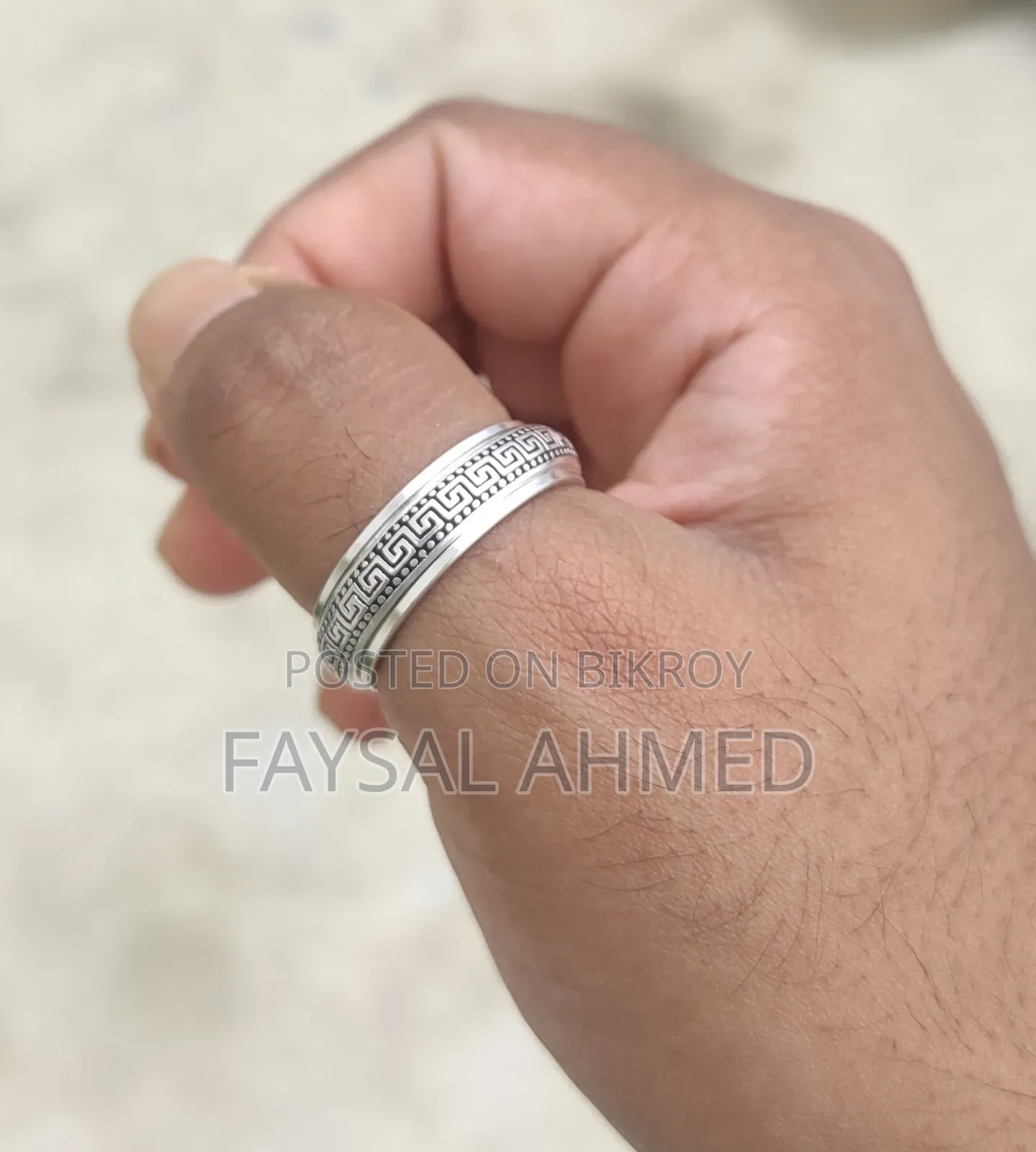 Rotatable S925 Hallmark Italian Silver Ring