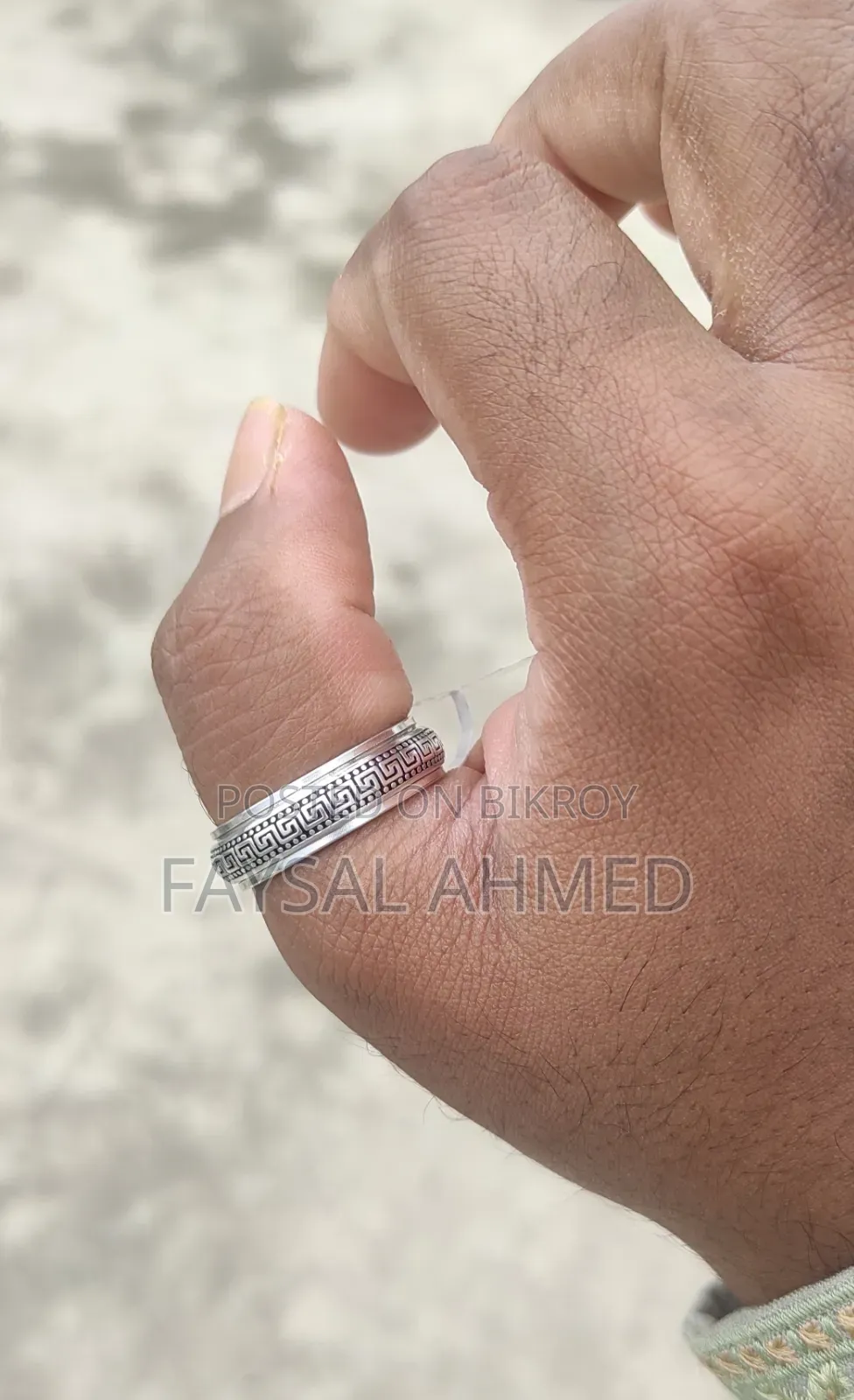 Rotatable S925 Hallmark Italian Silver Ring