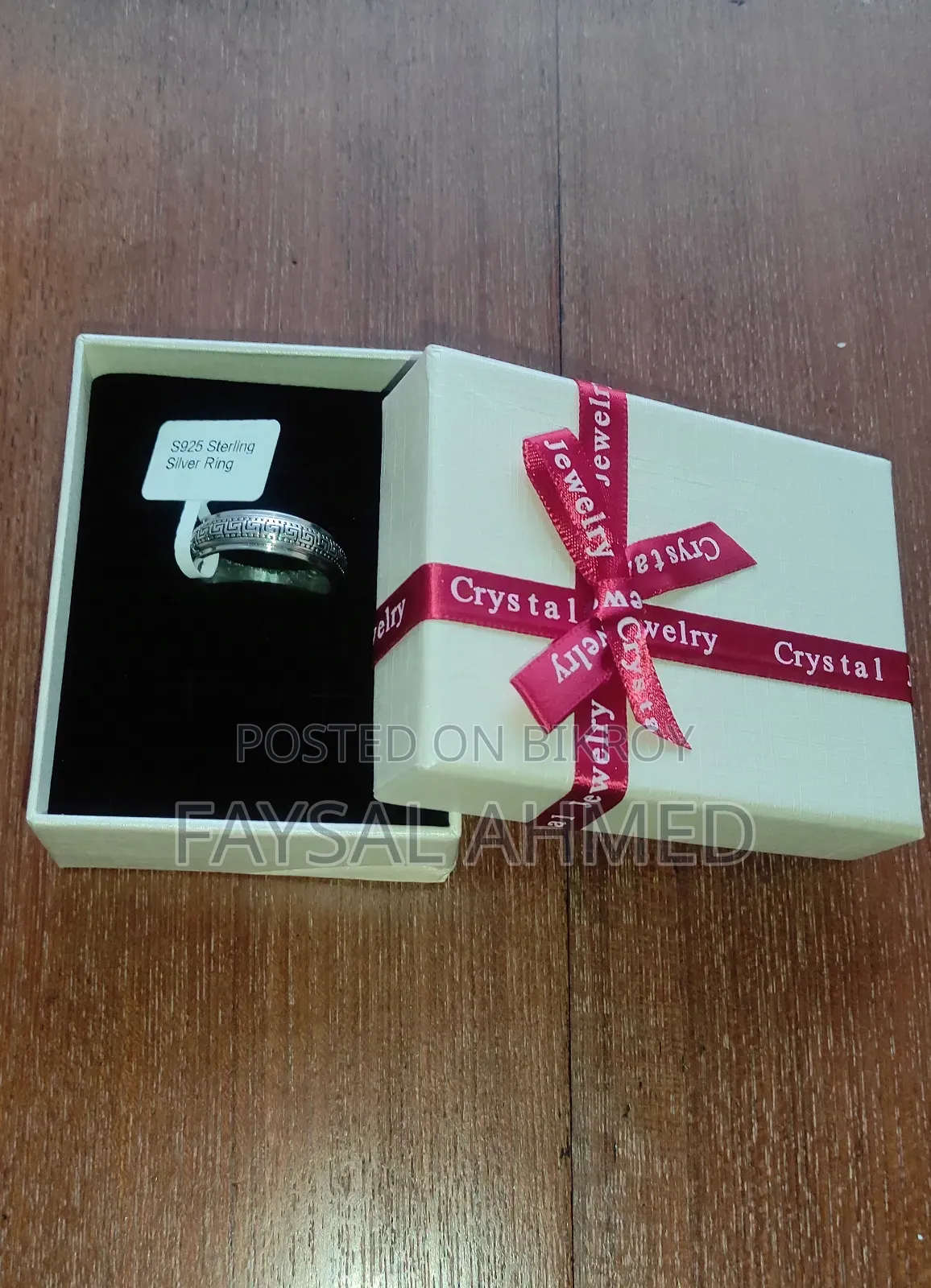 Rotatable S925 Hallmark Italian Silver Ring