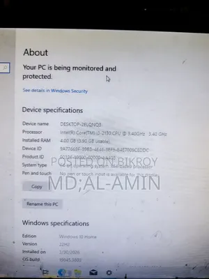 Desktop Computer 4GB Intel Core I3 SSD 128GB
