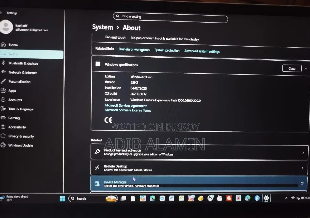 Laptop 36GB SSD 512GB